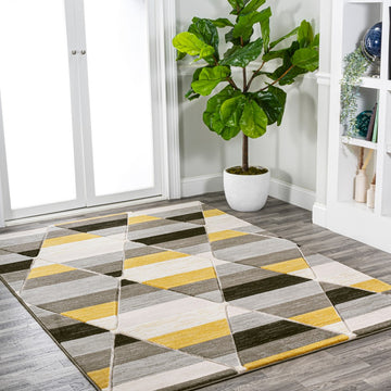 Kehoe Retro Diamonds Geometric Area Rug